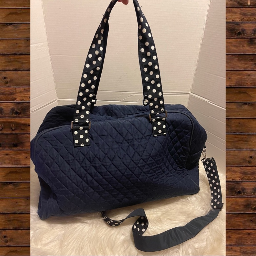 LARLAR BLUE QUILTED DUFFLE